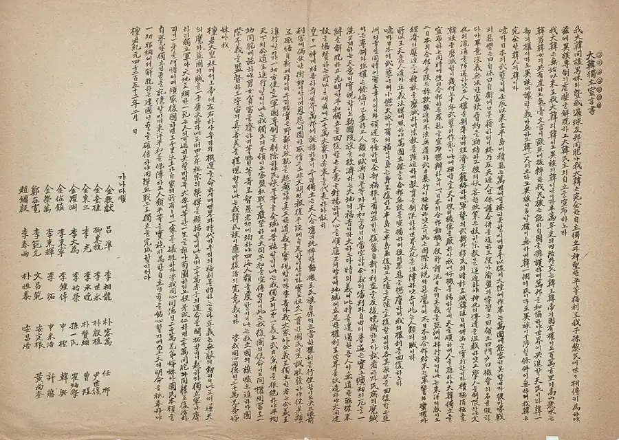 1919년 독립선언서